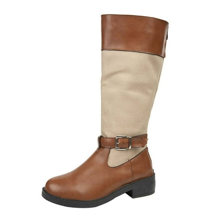 

jsaierl Vintage Embroidery Mixed Color Leather Shoes Woman Knee High Boots Autumn Winter Boots Thick Heels Platform Long Boots