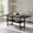 Black, variant on Demi Bonn 71" Modern Minimalist MDF Dining Table with Built-in Storage Shelf, Industrial & Nordic Style Extendable-Look Solid Table for Small Spaces, Black