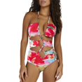 thumbnail image 1 of JAKANYQ Ladies Swimsuit Print String Fashion Beach Bikini Fresh Sweet Swimsuit, S, 1 of 9