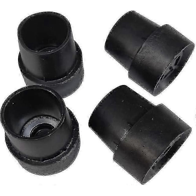 16 Pack Trampoline Leg End Caps Non-slip Rubber Easy Install - Strong Latex Trampoline Accessories For 1inch Round Legs - Black