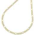 thumbnail image 3 of Genuine 14K Yellow Gold 2.85mm Solid Plain Figaro Link Chain Necklace 24 Inch, 3 of 7