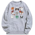 thumbnail image 2 of Halloween Cute Sweatshirts for Women 2025 Long Sleeve Crewneck Cute Tooth Graphic Sweatshirt Pullover Tops, 2 of 3