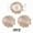 Rose Gold, variant on Placemats Set of 6, 15" Waterproof Round Placemats,3D Flowers Place Mats,Table Mats for Holiday Party Wedding Accent Centerpiece Dinner Table Decoration.（Silver）