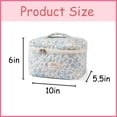 thumbnail image 2 of Bolsa de maquillaje uekeboag grande de viaje acolchada con estampado floral de algodón, 2 of 6