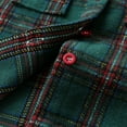 thumbnail image 6 of GYRATEDREAM Toddler Baby Boys Girls Plaid Flannel Shirt Jacket Kids Long Sleeve Lapel Button Down Shirts Fur-Lined Coat Children Fall Winter Tops Outwear Clothes Green for 6 Months-14 Years, 6 of 8
