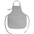thumbnail image 4 of Unisex Butcher Full Width Apron with Long Ties, Adjustable Neck Strap, Grey, 4 of 4