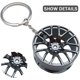 thumbnail image 3 of LLavero de rueda, llavero de rueda de coche, llavero de Metal negro/arco iris, llavero colgante genial, colgante creativo de Mini regalo para niños y hombres, 3 of 4