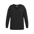 thumbnail image 5 of Time and Tru Women's V-Neck Sweatshirt with Long Sleeves, XS-XXXL, 5 of 5