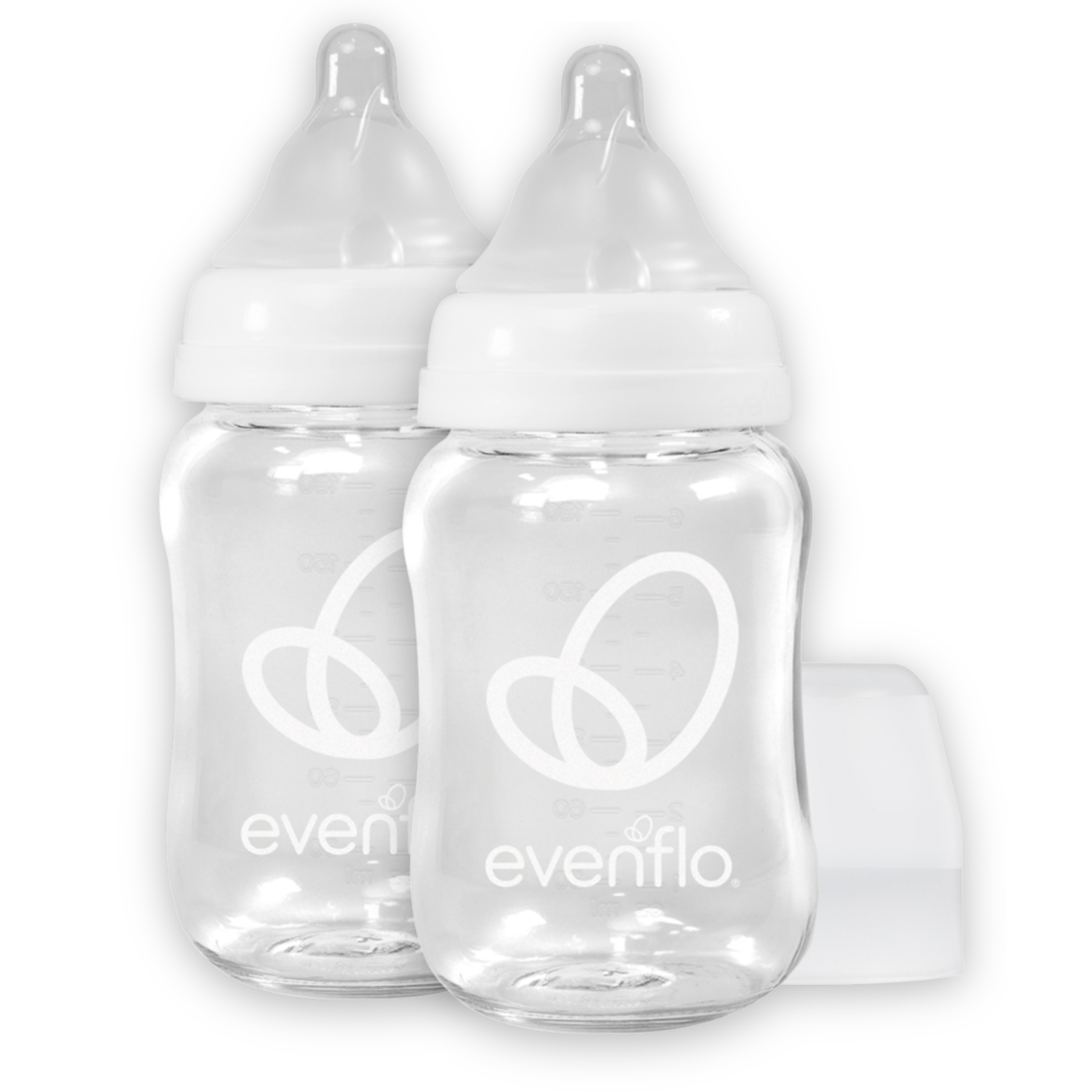 Evenflo Feeding Balance+ Wide Glass Bottle, 6 oz, 2 Pack photo 1