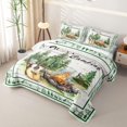 thumbnail image 3 of Erosebridal Guitar Campfire Quilt Full, Green Pine Tree Full Bedspread Sets for Men and Women, 3-Piece, 3 of 7
