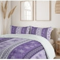 thumbnail image 6 of Ambesonne Ethnic Duvet Cover Sets, Christmas Snowflake Noel, 2-King, Lavender Violet White, 6 of 7