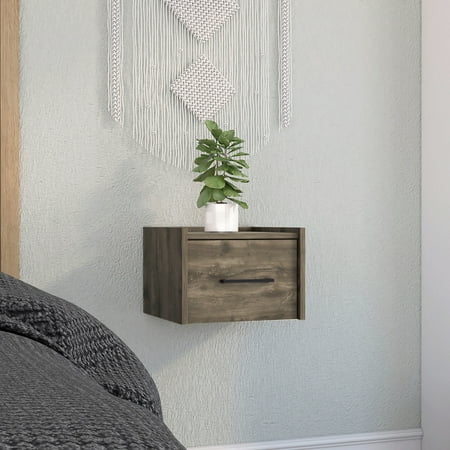 Bedroom Side Table - Dark Brown With Drawer Space Efficient Nightstand Compact For Efficiency