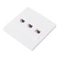 thumbnail image 4 of Placa De Pared Jack, Placa De Pared Ethernet Cat 6 De 3 Puertos Duradera Ampliamente Utilizada Para CAT5 CAT5E, 4 of 7