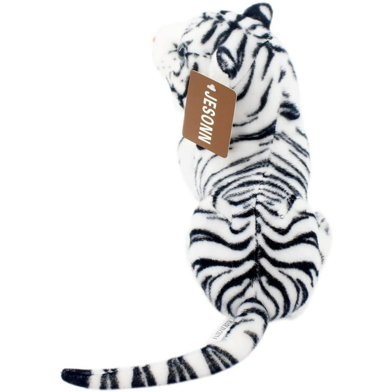 Jesonn Jesonn Realistic Stuffed Animals Tiger Toys Plush White