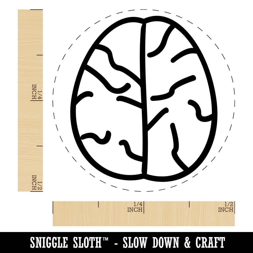 Brain Doodle Self-Inking Rubber Stamp Ink Stamper - Dry Pad (No Ink) - Mini 1/2 Inch