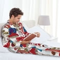 thumbnail image 6 of Lsque Colorful Mushrooms (2) Pattern Long Sleeve Pajama Set for Men - Soft 2-Piece Sleepwear and Loungewear Set with Pockets, Comfy Nightwear-Large, 6 of 7