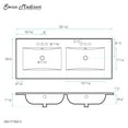 thumbnail image 5 of 60 inch Vanity Top Bathroom Sink with 3 Holes, 5 of 9