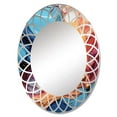 thumbnail image 2 of DESIGN ART Designart "Teal Orange Abstract Fractal Collage Symphony" Modern Wall Mirror 24in.x36in., 2 of 4