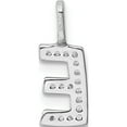 thumbnail image 4 of 14K White Gold Diamond Letter E Initial Pendant (Width 5.75) (Length 15.18) - Jbsp, 4 of 5