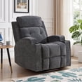 thumbnail image 6 of Bonzy Home Massage Recliner Chair with Lumbar Heat, 8‑Point Vibration Massage, Overstuffed Padded Gray Recliner Sofa for Living Room Bedroom, 6 of 12