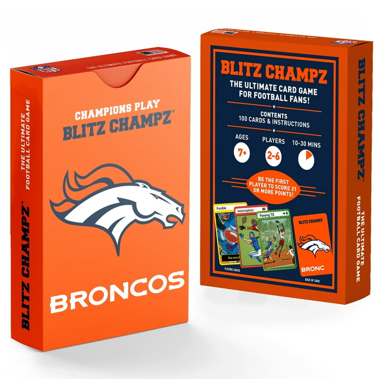 Blitz Champz Denver Broncos Card Game, Family Game for Adults