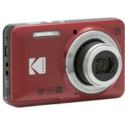 Kodak PIXPRO Friendly Zoom FZ55 - Digital camera - compact - 16.35 MP - 1080p / 30 fps - 5x optical zoom 63 MB - red