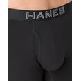 thumbnail image 4 of Hanes Core Stretch Men's Long Leg Boxer Briefs Pack - 6-Pack - Moisture-Wicking Cotton-Stretch Underwear Black L, 4 of 6