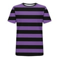 thumbnail image 5 of PNTUTB Fashion Men's Stripes Color-blocked Loose Crew Neck Casual Comfort Athletic Short Sleeve T-shirts, 5 of 6