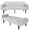 light gray-Fabric, variant on HUMEHA Convertible Sofa Bed Brown Glossy PU Leather Modern 500lbs