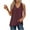 Black, variant on Tank Tops for Women under $5 Stripe V-neck Sleeveless Loose Casual Side Slit Casual Top Pink S