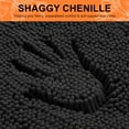 thumbnail image 3 of Smiry Bathroom Rugs Sets 2 Piece, Soft Absorbent Chenille Bath Rug Set, Non Slip Machine Washable Shaggy Bath Mats for Tub, Shower, and Floor (30x20+24x16, Black), 3 of 7