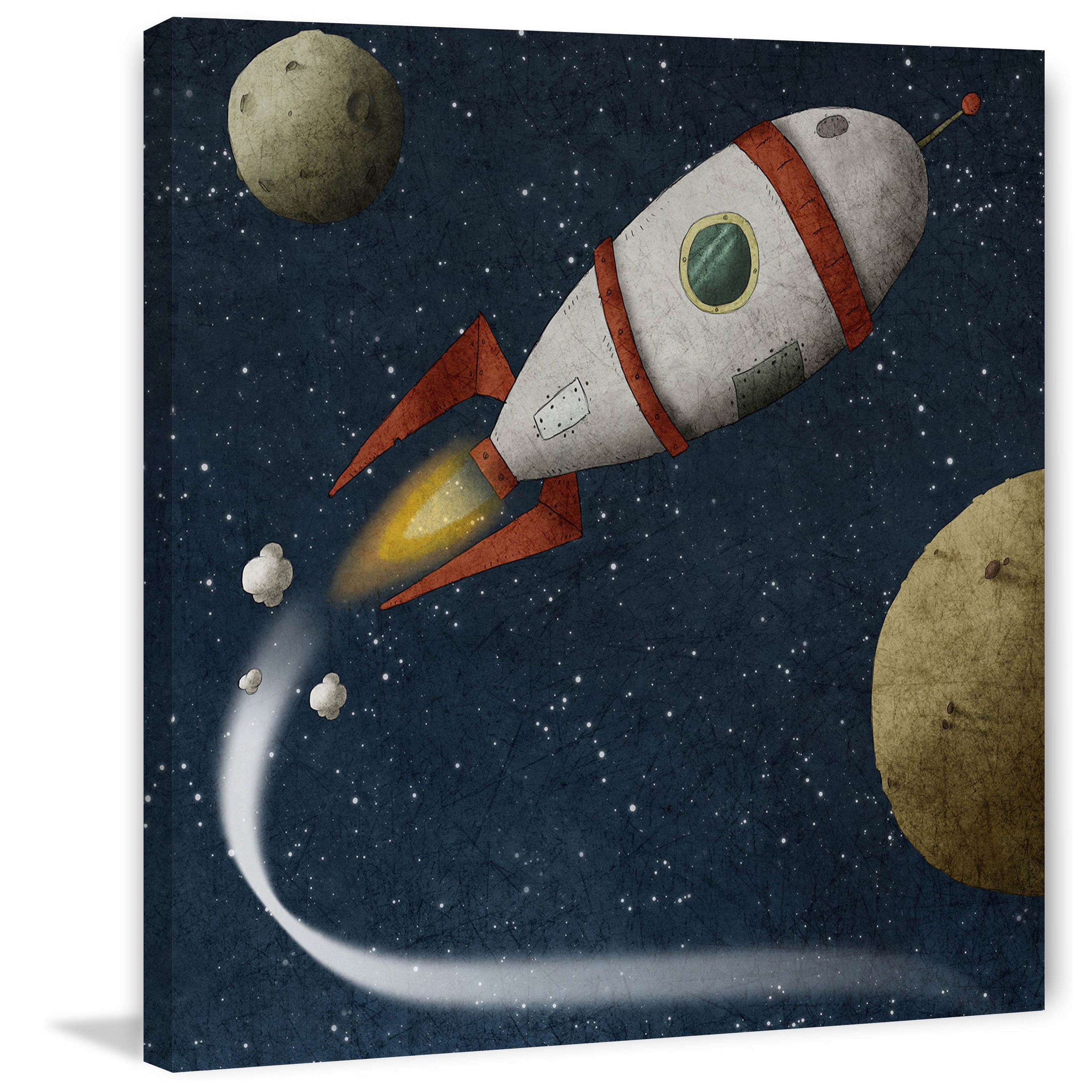 "Space Travel" Painting Print on Wrapped Canvas
