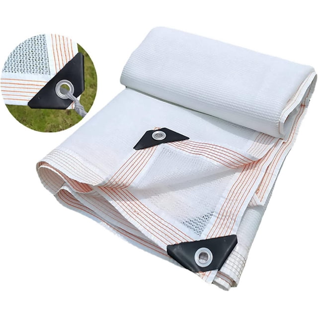 Red De Sombra Rectangular, Vela De Sombra Anti-UV, Red A Prueba De Viento para Invernaderos con Ojales, Blanco, 1x10m
