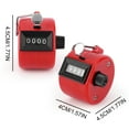 thumbnail image 2 of Handheld Tally Counter 4-Digit Number Count Clicker Counter Hand Counter Handheld Tally Counter (Red), 2 of 10