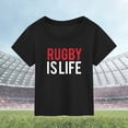 thumbnail image 2 of Girls Shirts Size 14-16 American Football Fans Sports Gift Top Summer Kids Character Football Letter Printing Short Sleeve Out Wear T Shirt Black, 9-10 Years, 2 of 3