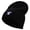 Black, variant on Wizard Embroidered Big Size Superior Cotton Short Knit Beanie - Black XL-3XL
