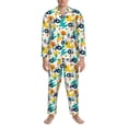 thumbnail image 3 of Honeii Cute tractor and vehicle Pattern Mens Pajamas Set,2pcs Men's Lounge Long Sleeve Sleep Shirt and Pajama Bottoms Sleepwear Set,Mens Pjs Sets-X-Large, 3 of 7