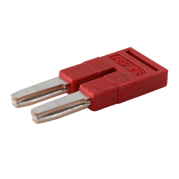 EATON XBAFBS25 Terminal Block Plug-In Bridge Jumper, 2-Position, Red