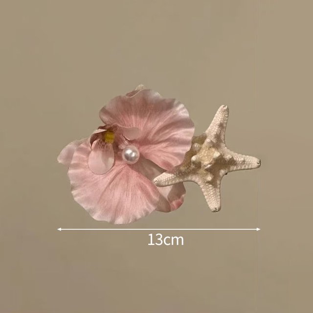 Nuevas pinzas para el cabello, accesorios para el cabello de flores de huevo dulce, horquillas de flores de moda de verano, pinzas de tiburón de estilo de vacaciones hawaianas, garra de cangrejo