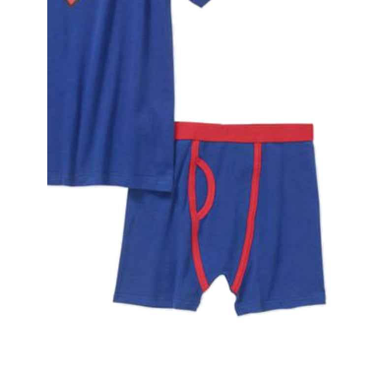 Underoos Boys Blue Superman Superhero T-Shirt & Boxer Brief Underwear Set  Size 6 