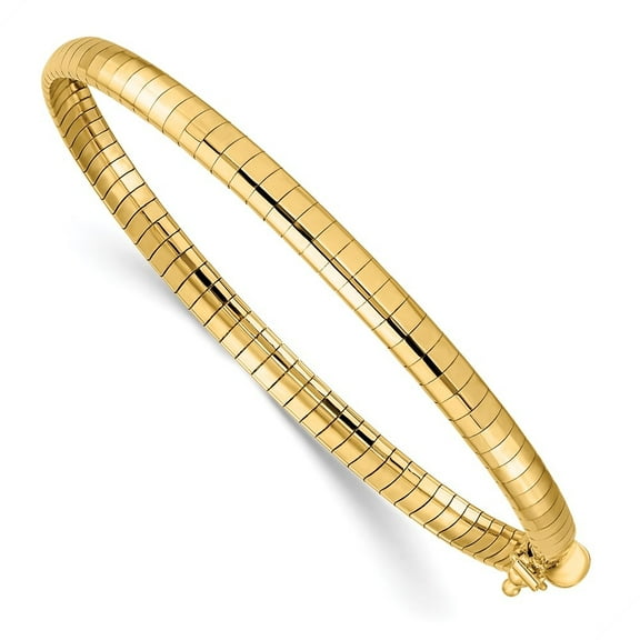 Auriga 14K Yellow Gold 4mm Domed Omega Bracelet 7inch for Women