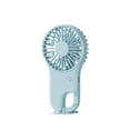 thumbnail image 2 of Mini FanwithClip, Small Rechargeable Fan, 3X2 In, Portable Fan Rechargeable, Personal Cooling, Hot Weather, Light Blue, 1 Pc, Usb Charging Cable Included, 2 of 9