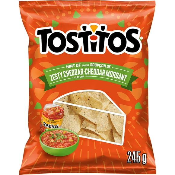 Tostitos Saveur Soupçon de cheddar mordant Chips Tortilla 245g