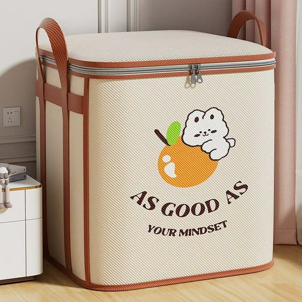 Bolsa de almacenamiento resistente con asas de transporte reforzadas, bolsa de almacenamiento para ropa de gran tamaño, edredones, bolsa de embalaje para mudanzas, cremallera doble gruesa que ahorra e