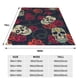 thumbnail image 3 of Balery Roses Skulls Manta de Felpa Suave y Acogedora – Cobija de Franela Aterciopelada para Cama, Lavable y Cálida para Sofá, Mascotas, Transpirable-80"x60", 3 of 7