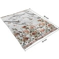 thumbnail image 4 of White Butterfly Rose Pattern Blanket,Comfortable Soft Flannel Throw Blanket,All Season,Warm Lightweight Blankets for Sofa Bed Couch Living Room Chair,60"x80", 4 of 4