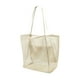 thumbnail image 1 of Bolso de hombro para mujer, elegante bolso de malla para playa, para fiestas, vacaciones y exteriores. caqui, 1 of 9