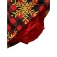thumbnail image 5 of Qiylii Baby Girl Christmas Romper Santa House Plaid Snowflake V Neck Bodysuit, 5 of 6