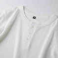thumbnail image 5 of YLSDY Men's Long Sleeve Thermal Henley Shirt Waffle Knit Button Up T-Shirt Tops White XL, 5 of 6