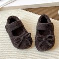 thumbnail image 6 of lnmuld Girls Sneakers Stylish Girls Winter Sneakers with Decorative Bow Warm Lined Casual Non Footwear for Toddler Little and Big Kid Size:3-3.5 Years, 6 of 7